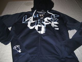 UNDER ARMOUR COLDGEAR FULL ZIP LACROSSE HOODIE NAVY SIZE L LARGE NWT