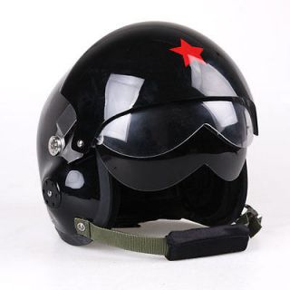 Lens Open Face Motorcycle Scooter Air force Jet Pilot Flight Helmet