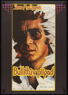 BULLITT 23x33 Rare style poster unfolded Steve McQueen