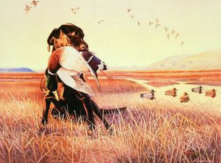 Hunting AP Edition Signed Numbered Ducks Unlimited Dowdy Labrador Dog