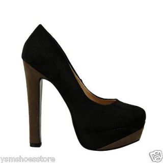 Womens High heel Platform Pumps Speed Limit 98 Cup Black Grey Color