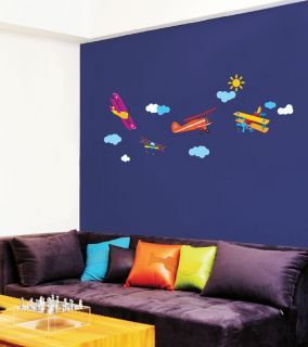 SS#23 Airplane, Mural Decals Decor Vinyl Home Art Removable Wall