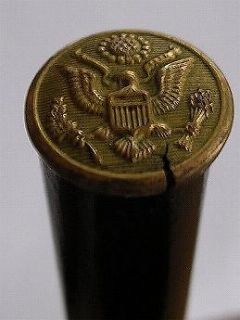 Army Military Parade Baton Brass Eagle Button 1930s