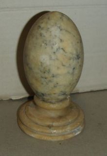 Newly listed Alabaster Marble Stone Decorative Egg with stand shades