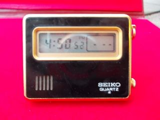 Rare desktop clock quartz pocket watch SEIKO QD 803 K Japan