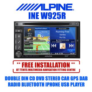 Alpine INEW925R CD DVD  BT 2 DIN Stereo Car GPS DAB Radio **FREE