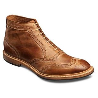 Allen Edmonds Mens Cronmok Wing Tip Lace Up Tan Leather Boot 7135