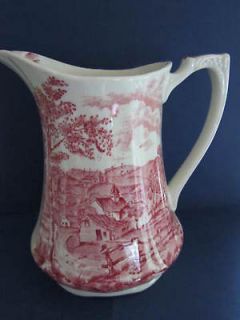 Newly listed Antique REVERIE Pitcher Alfred Meakin Staffordshire Red