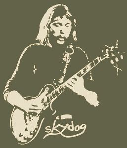 DUANE ALLMAN BROTHERS SKYDOG VINTAGE T SHIRT WITH GIBSON BLUES GUITAR