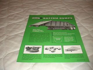 1978 PEERLESS SINGLE HOPPER BOTTOM DUMP TRAILER SALES BROCHURE