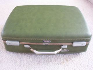 American Tourister Tiara Green Luggage Suitcase Circa 1960s Hardcase