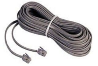 25ft RJ11 Modular 6P4C ends 4wire 4c Phone/Telephone Line Flat Cord
