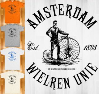 AMSTERDAM BICYCLE CLUB T shirt   Netherlands Holland Cycling Bike NEW