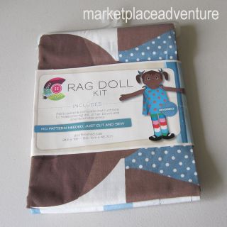 Rag Doll Kit 100% Cotton Just Cut & Sew Machine Wash Reversible Dress