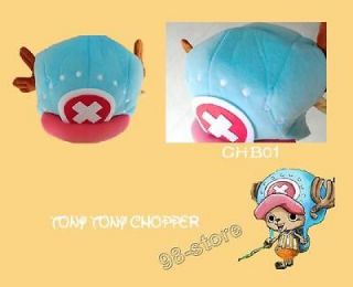One Piece Chopper Blue Hat Rave Beanie Cap Furry Plush Cosplay, Brand