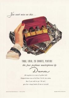 1948 AD Dana perfumes Tabu  Emir Platine 2 0 carats