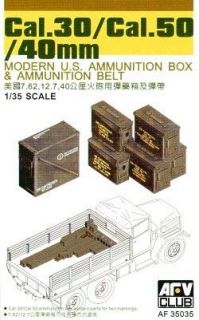 AFV Club 1/35 0.30 Cal, 0.50 Cal, 40mm Modern US Ammunition Box