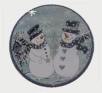 Winter Christmas Snowman Round STOVE Eye Range Cook Top BURNER COVERS