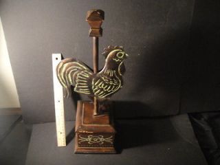 COOL ROOSTER ON A POLE  VINTAGE DECORATIVE COLLECTIBLE ITEM   ON STAND
