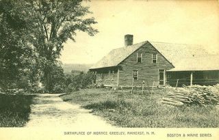 Amherst,NH. The Horace Greenley Home & Birthplace