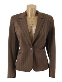 #993 Womans Brown Liz Claiborne Lined Jacket Blazer Suit Coat Sz 14P
