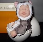 NEW ANNE GEDDES Newborn Baby KITTEN DOLL IN EGG GIFTBOX RARE