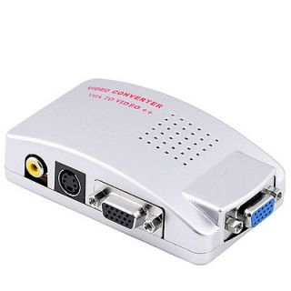 USB Power PC to TV Adapter RCA AV S Video Signal Composite Converter