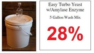 Package Of 5 Gallon Turbo Yeast    Moonshine Alcohol Whiskey Rum Vodka