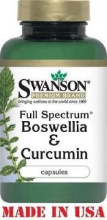 BOSWELLIA & CURCUMIN   300 mg   60 Capsules   FREE RADICAL ANTIOXIDANT
