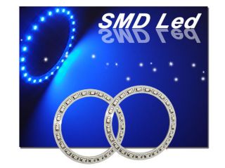 24 Blue SMD LED 90mm Angel Eye Ring Head/Tail light Lamp for Car