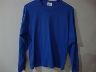 Hanna Andersson Blue Long Sleeve Pajama Top Solid Womens Large Organic