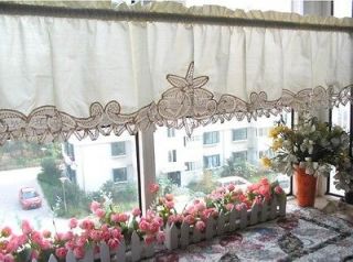Vintage Handmade Battenburg Lace Valance/Cafe Curtain~Ecru~F ree