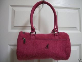 KANGOL PINK ANGORA BARREL DUFFEL PURSE CLUB HAND BAG