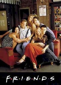 ~ CAST CENTRAL PERK COUCH 27x39 TV Aniston Cox Kudrow Perry LeBla