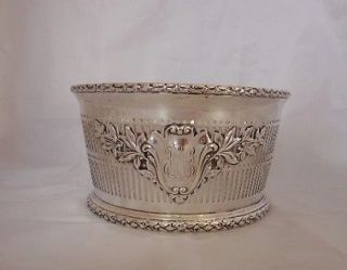ANTIQUE REED & BARTON STERLING SILVER & GLASS WINE COOLER OR COASTER