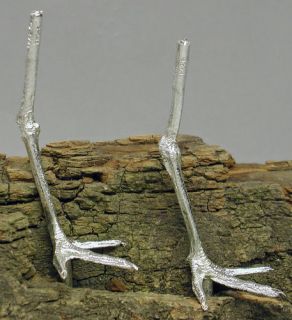 Semipalmated / Snowy & Piping Plover Pewter Bird Feet