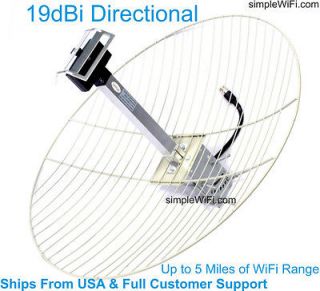 Directional WiFi Booster Antenna 19dBi 802.11bgn Parabolic Grid