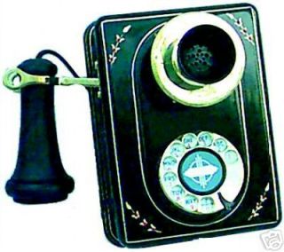 OLD STEEL HOTEL PHONE WITH REPRODUCTION PARTS