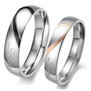 Wedding Engagement Love Promise Anniversary Couple Bands Rings