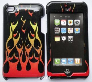 Apple iPod Touch 4th Gen   HARD 2D PROTECTOR CASE COVER RED BLACK