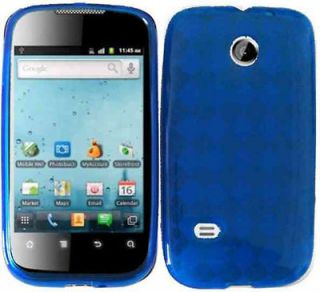 Clear Blue Straight Talk Huawei M865C Phone Cover Soft Gel Case Skin