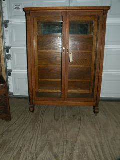 antique glass door bookcase