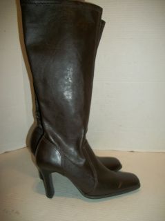 Womens Size 7.5 Pesaro Primo Brown Knee High Boots/Heels