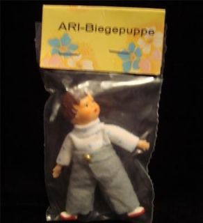 German rubber doll in package mib puppe boy ARI Biegepuppe germany