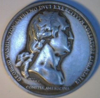 America First Medals Pewter 1776 General George Washington COA