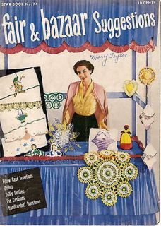 Vintage Crochet Pattern Book Edgings Doilies Pin Cushions Doll Clothes