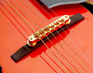 Deluxe Rosewood Archtop Bridge Gold ABR 1 BRASS K26