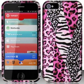 Pink Cheetah Leopard Hard Case Cover For Apple iPhone 5 6TH GEN