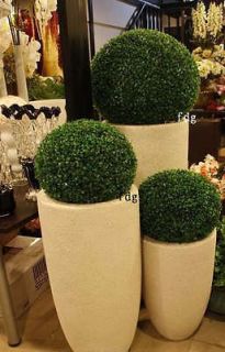 Two 14 ARTIFICIAL BALL TREE BOXWOOD TOPIARY OUT/INDOOR FAUX BUXUS