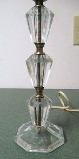 Vintage Art Deco 3 Tier Diamond Shape Boudoir Bedroom Pressed Glass
